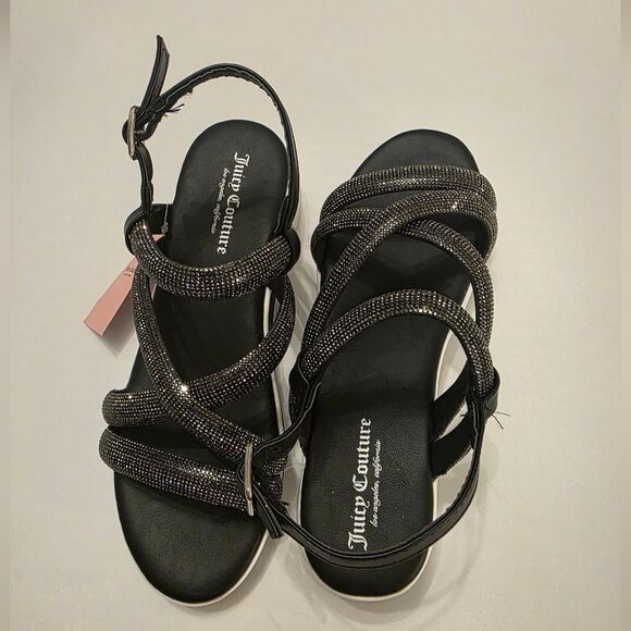 BRAND NEW JUICY COUTUR CRISS CROSS STRAPPY SANDALS - Picture 3 of 16